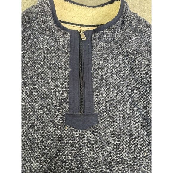 Orvis Men's Brighton Quarter Zip Sweater Size XL Blue - Picture 3 of 11